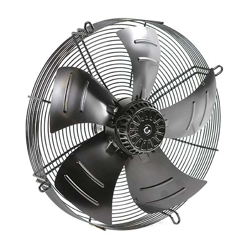 Вентилятор осевой YWF4E-630B-137/70-G нагнетающий на сетке (10500 м³/ч)