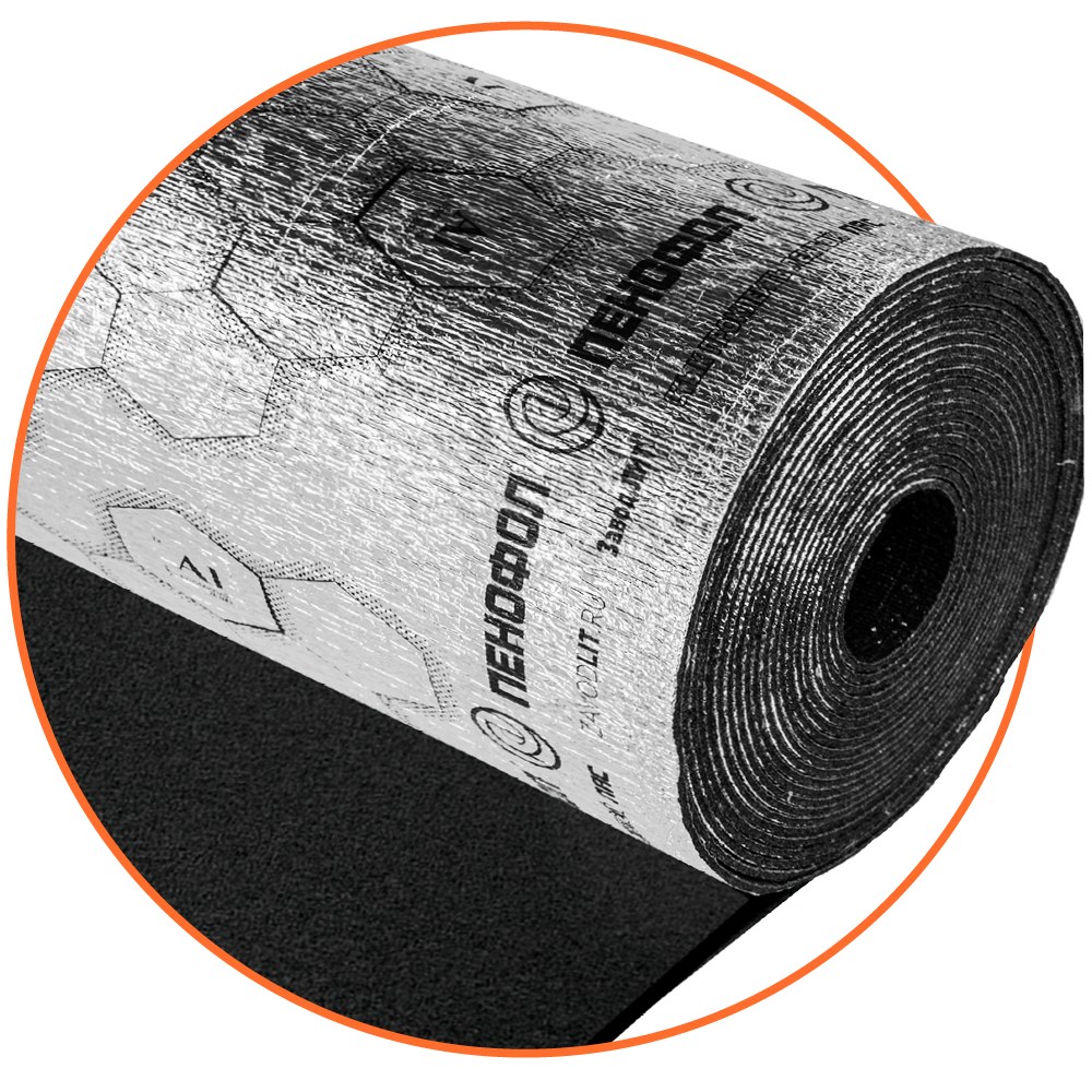 ПЕНОФОЛ BLACK A 10 мм, рулон 1,2×15 м (18 м²)