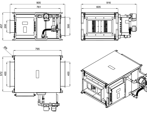 Габаритные размеры Колибри 2000 Аква
